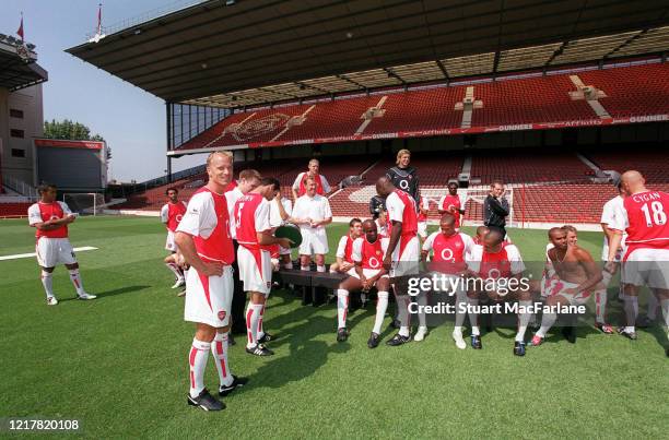 Dennis Bergkamp of Arsenal during the Arsenal 1st team photocall on August 12, 2003 in London, England.