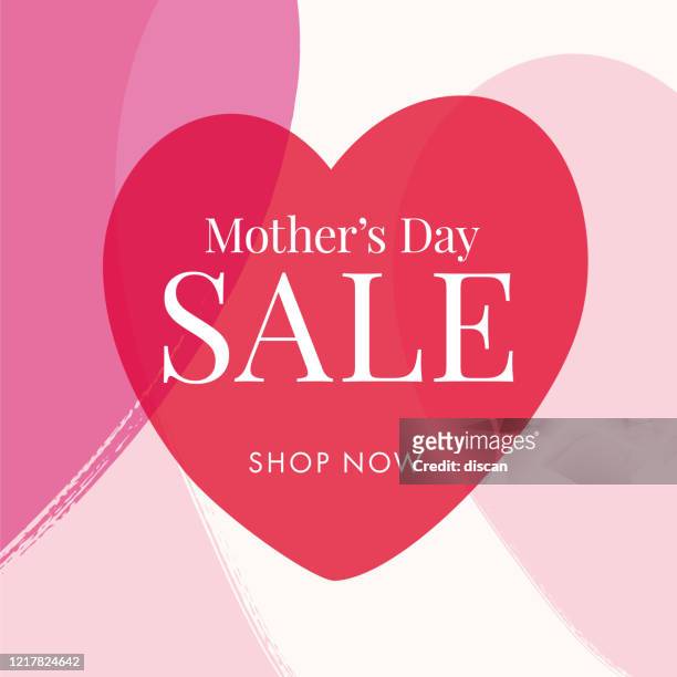 ilustrações, clipart, desenhos animados e ícones de fundo de venda do dia das mães com moldura de corações. - mothers day