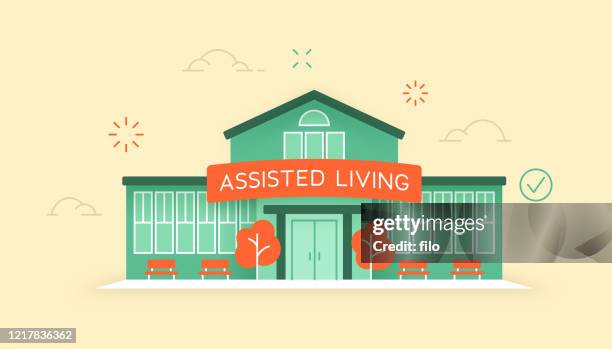ilustrações de stock, clip art, desenhos animados e ícones de assisted living - active seniors