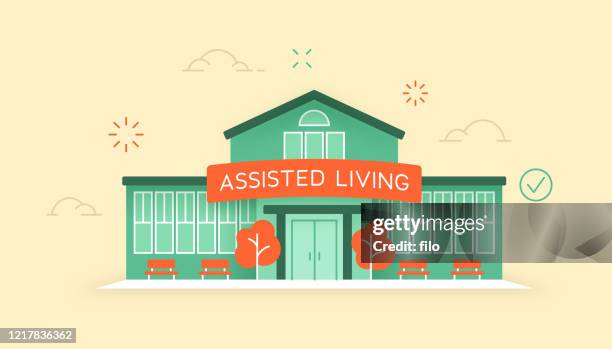 assisted living - community health centre stock illustrations