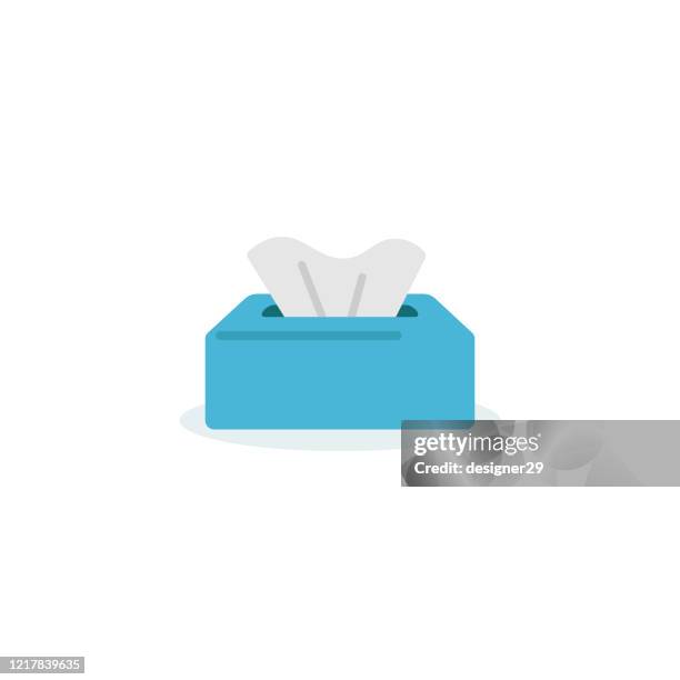 illustrations, cliparts, dessins animés et icônes de tissu et papier napkins icon flat design. - mouchoir en papier