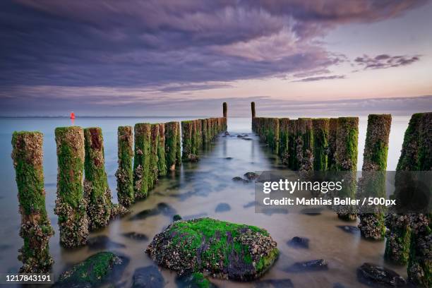 breakwater in sea, middelburg, netherlands - middelburg países baixos imagens e fotografias de stock