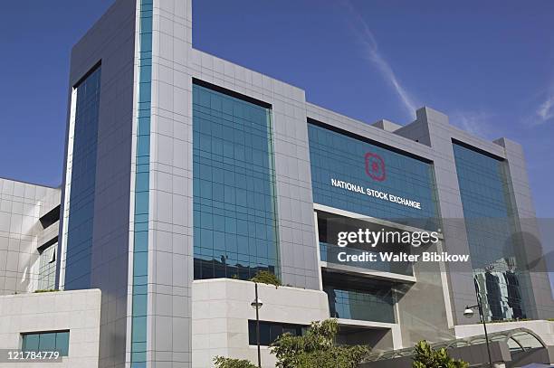 bandra kurla complex, natl stock exchange - mumbai stock pictures, royalty-free photos & images