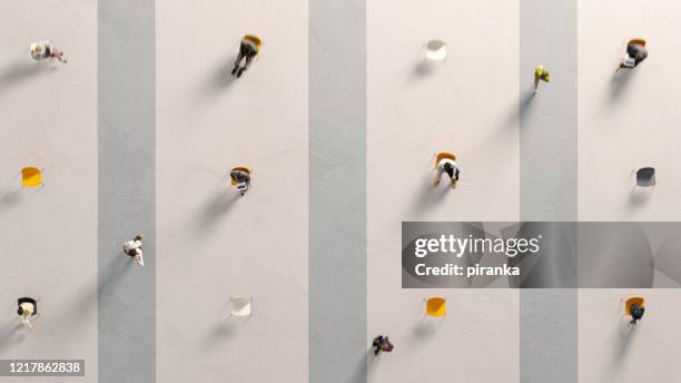 social distancing in a public space - social distancing stock pictures, royalty-free photos & images