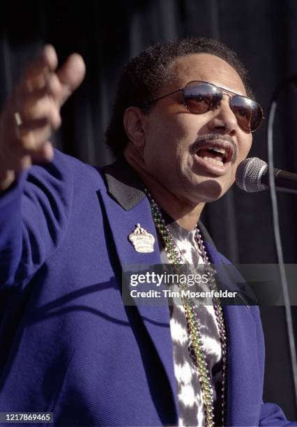 Art Neville of the Neville Brothers performs during New Orleans by the Bay at Shoreline Amphitheatre on May 19, 1991 in Mountain View, California.