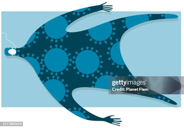 covid 19 infected - oxygen mask stock illustrations