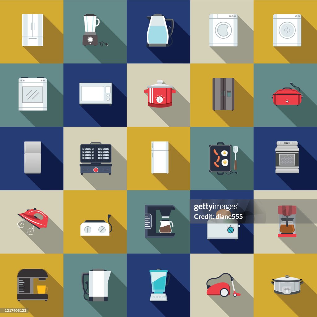 Flat Design Home Appliance Icon