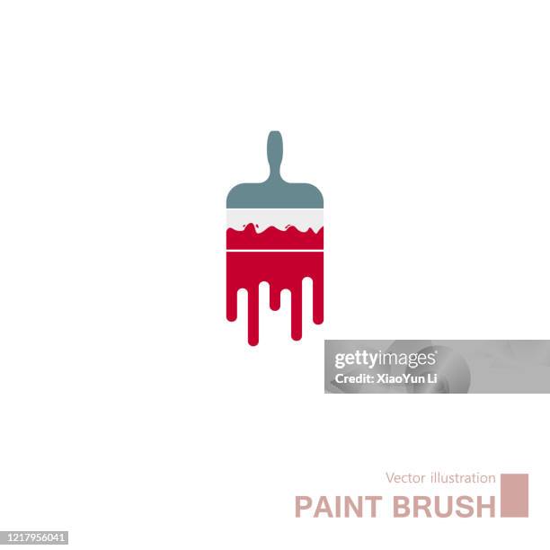 vector drawn paint brush. - creative office interior stock illustrations