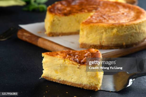 plain cheesecake on with background - cheesecake stock pictures, royalty-free photos & images