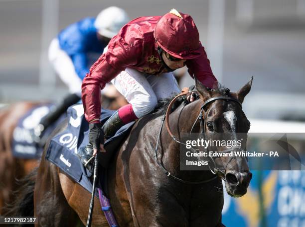 Kameko ridden by Oisin Murphy wins the Qipco 2000 Guineas at Newmarket Racecourse.