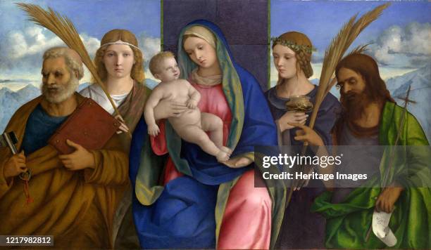 Madonna and Child with Saints. Artist Giovanni Bellini.