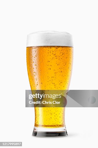 Glass of beer on white background Glass of beer on white background