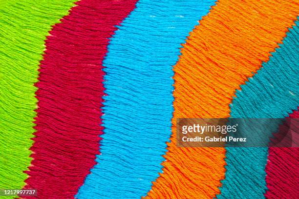 an embroidered cloth from puebla, mexico - mexican embroidery stock pictures, royalty-free photos & images
