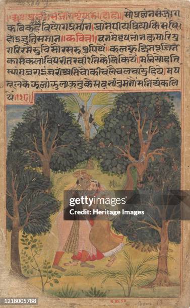 Page from the Dispersed "Boston" Rasikapriya , circa 1610. Artist Unknown.