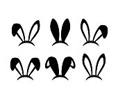 Bunny Ears collection. Bunny ears icons. Isolated. Vector