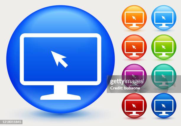 modern computer monitor icon - multiple computer screens white background stock illustrations