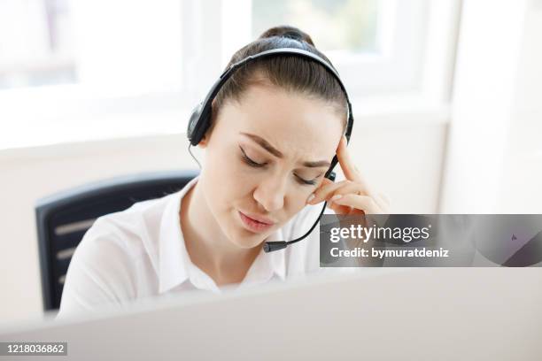 Sad Call Handler 108 Sad Call Center Rep Stock Photos, High-Res Pictures, and Images ...