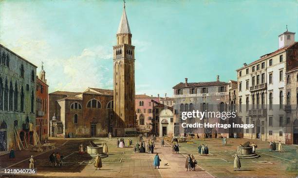 Campo Sant'Angelo, Venice, 1730s. Artist Canaletto.