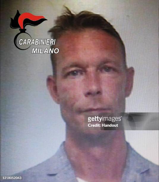 This undated handout image supplied by the Carabinieri Milano shows a police mug shot of Christian Brueckner, a suspect in the disappearance of...