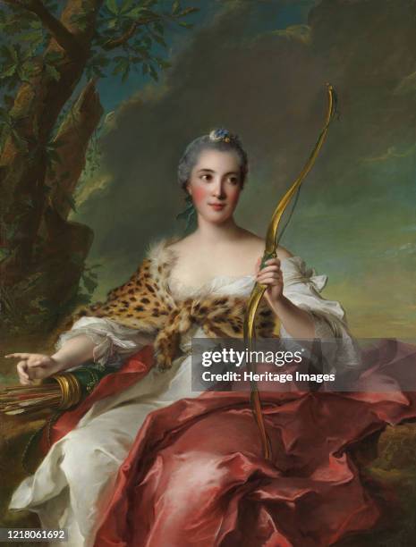 Madame Bergeret de Frouville as Diana, 1756. Artist Jean-Marc Nattier.
