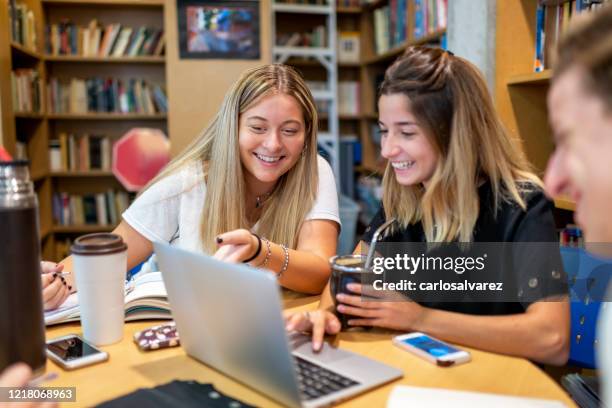 students drink mate while study - mate argentina stock pictures, royalty-free photos & images