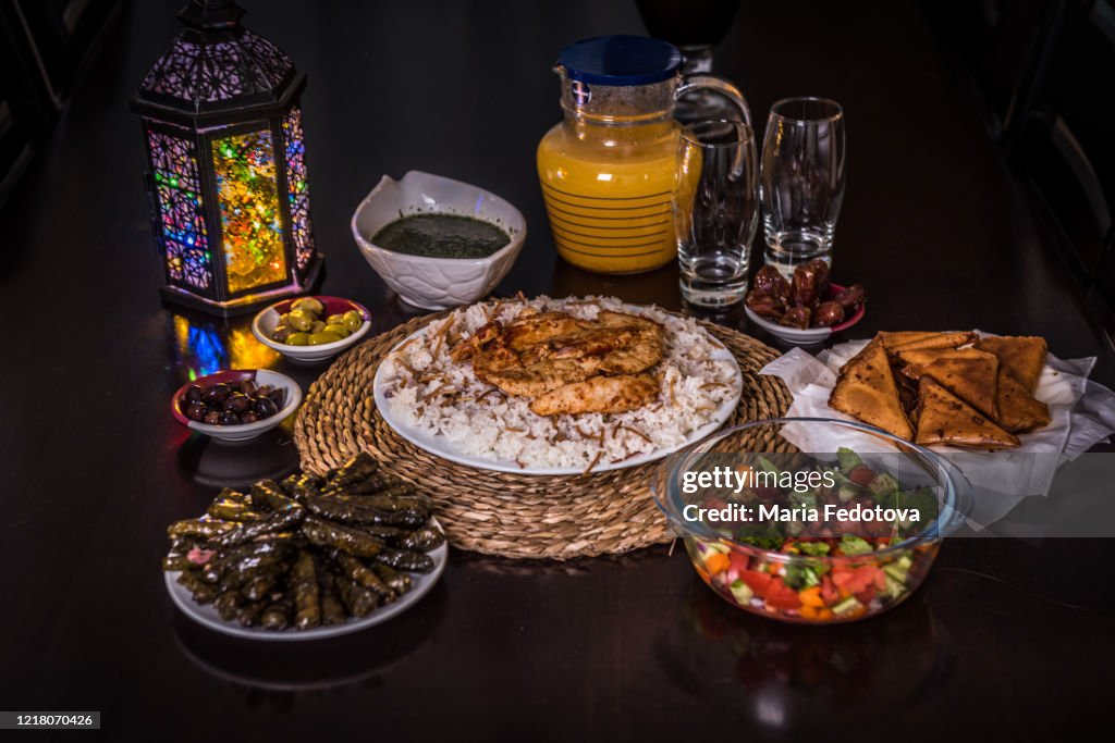 Iftar served during Ramadan