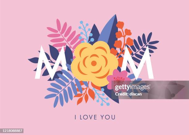 mother's day greeting card. - happy mothers day vector stock illustrations