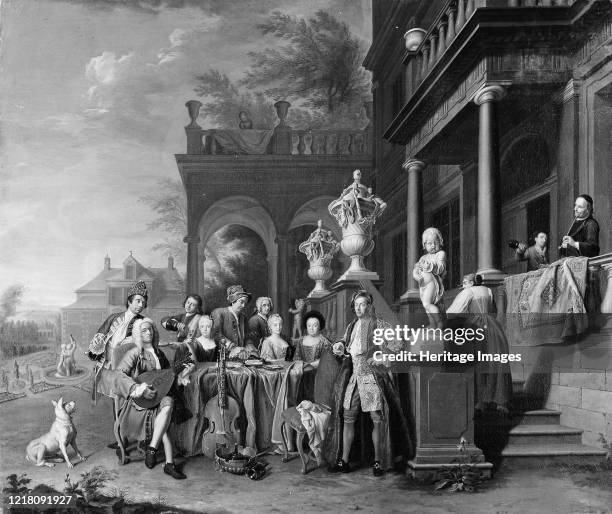 Musical Gathering at the Court of the Elector Karl Albrecht of Bavaria, 1730. Artist Peter Jacob Horemans.