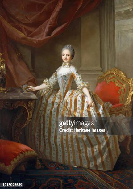 Maria Luisa of Parma , Later Queen of Spain, 1765. Artist Laurent Pecheux.