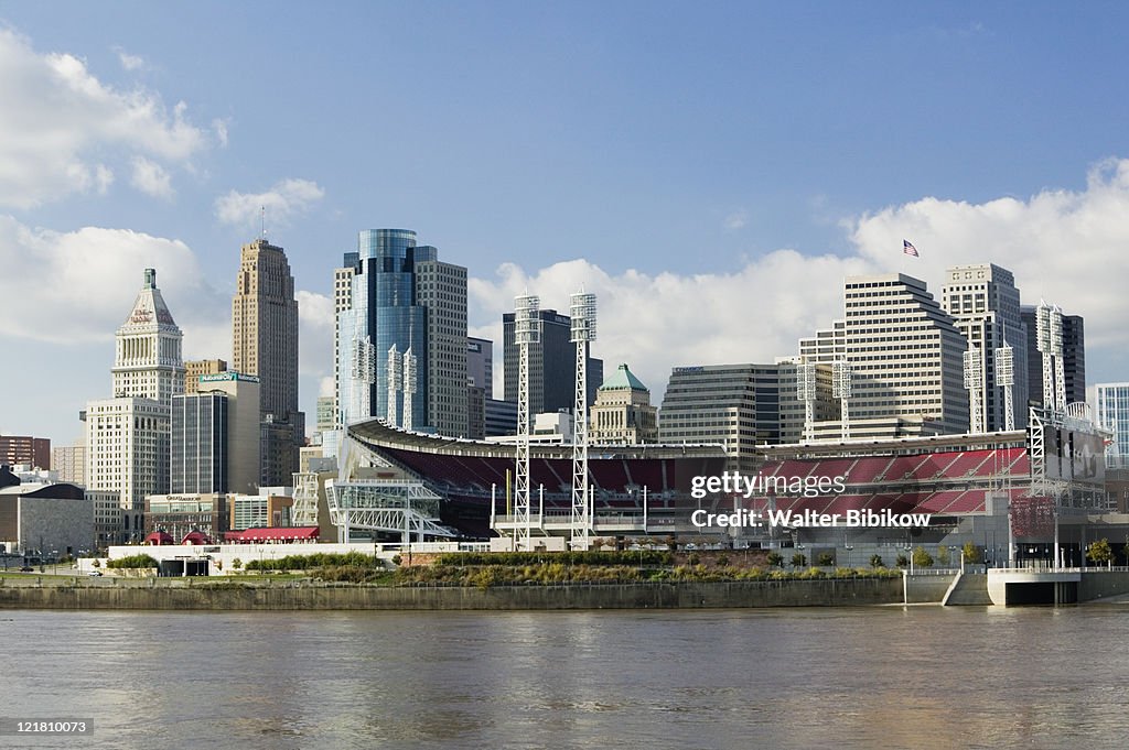 City skyline along the Ohio River