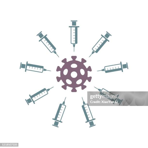 vector drawing of covid-19. - microscopy cell therapy stock illustrations