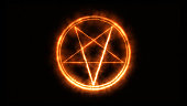 star pentagram occult sign.
