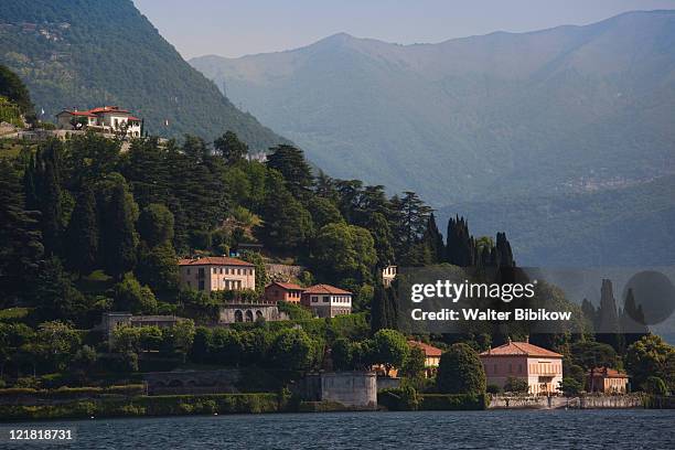 lakeside, cernobbio, lake como, lakes region, milan, lombardy, italy - cernobbio stock pictures, royalty-free photos & images