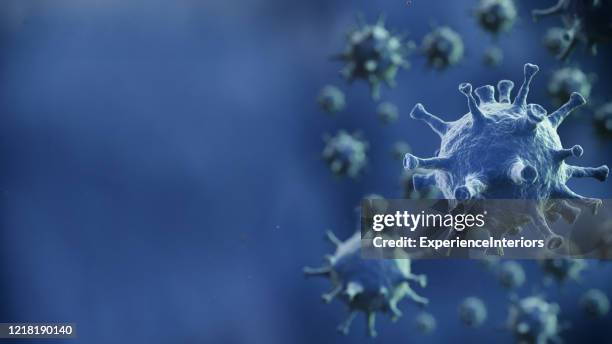 virus cells under the microscope - covid 19 background stock pictures, royalty-free photos & images