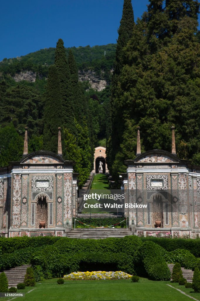 Gradens entrance, Grand Hotel Villa D'Este, Cernobbio, Lake Como, Lakes Region, Milan, Lombardy, Italy
