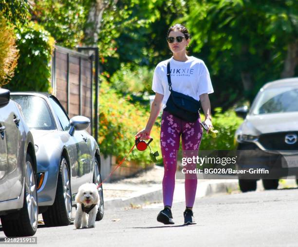 Lucy Hale is seen on June 07, 2020 in Los Angeles, California.