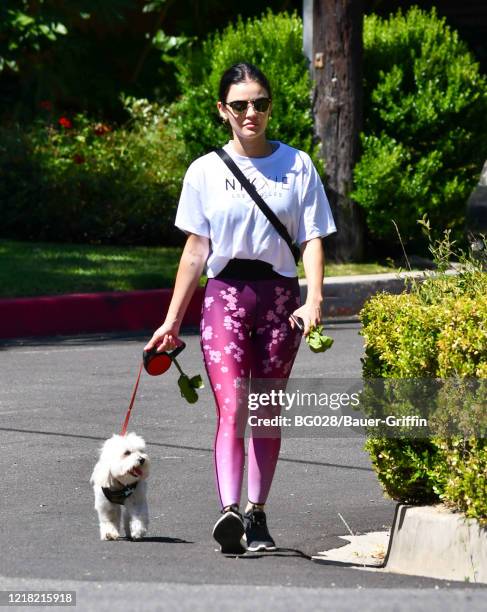 Lucy Hale is seen on June 07, 2020 in Los Angeles, California.