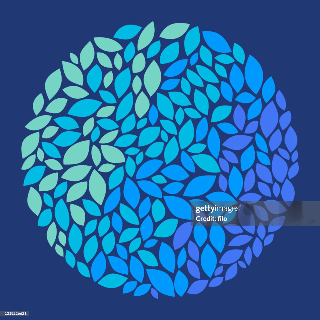 Leaf Earth Circle Forma abstracta redonda