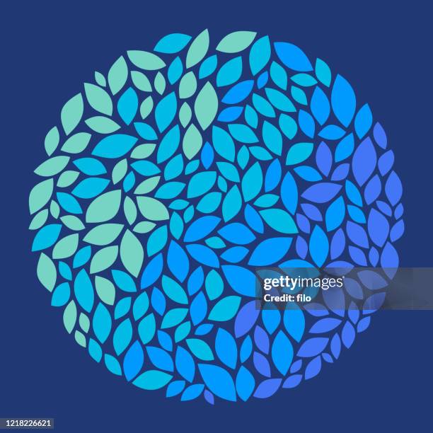 ilustrações de stock, clip art, desenhos animados e ícones de leaf earth circle round abstract shape - ecossistema