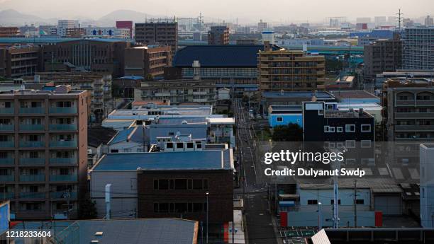 fukuoka cityscape, japan - fukuoka city stock-fotos und bilder