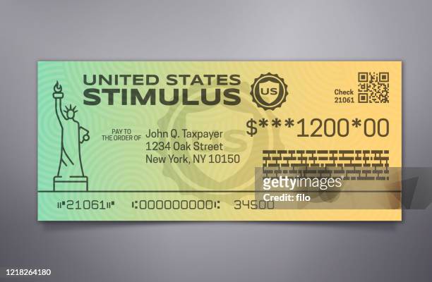 政府刺激チェック - 米��国財務省点のイラスト素材／クリップアート素材／マンガ素材／アイコン素材
