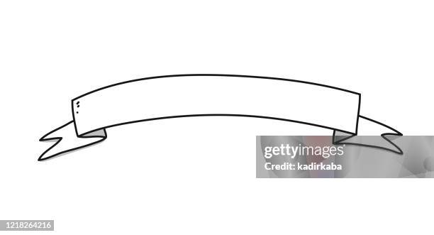 line ribbon banner vector illustration symbol design element - red corner ribbon stock illustrations