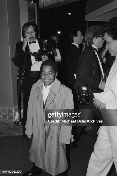 American actor Gary Coleman at the premiere of the film 'Rocky IV' at the Westwood Village Theatre in Los Angeles, California, 21st November 1985.