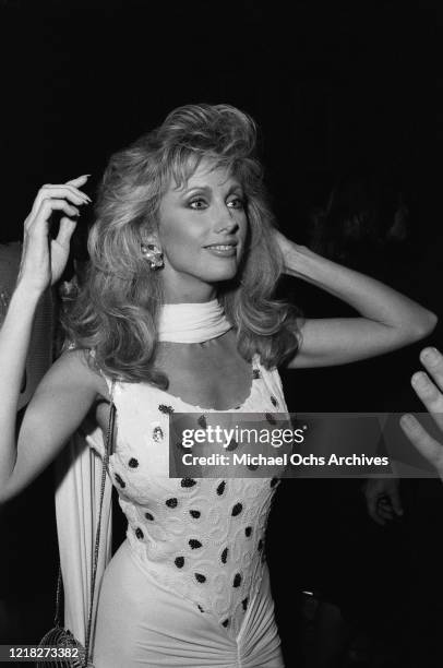 American actress Morgan Fairchild, circa 1985.