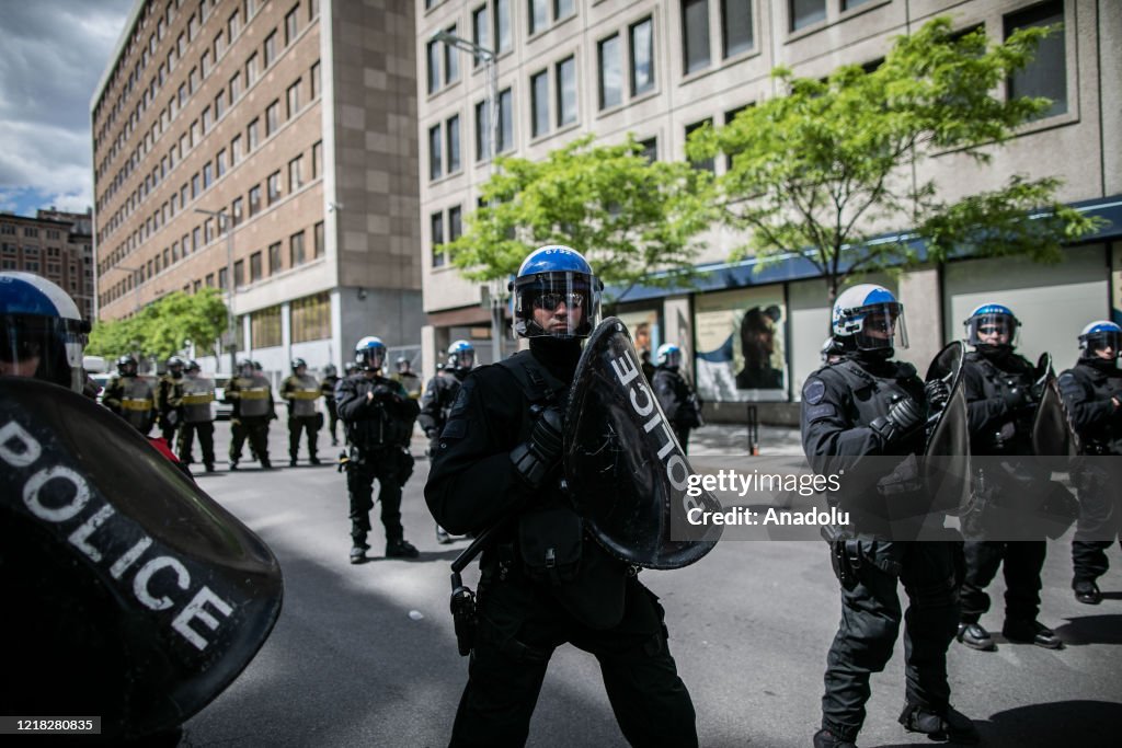 Black Lives Matter march in Canada's Montreal