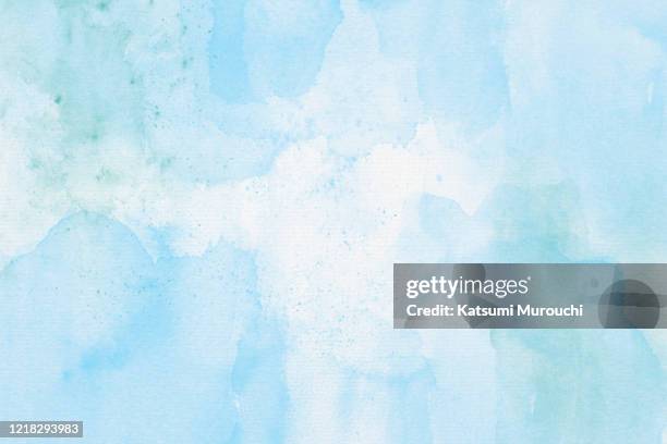 abstract blue watercolor background - watercolor fotografías e imágenes de stock