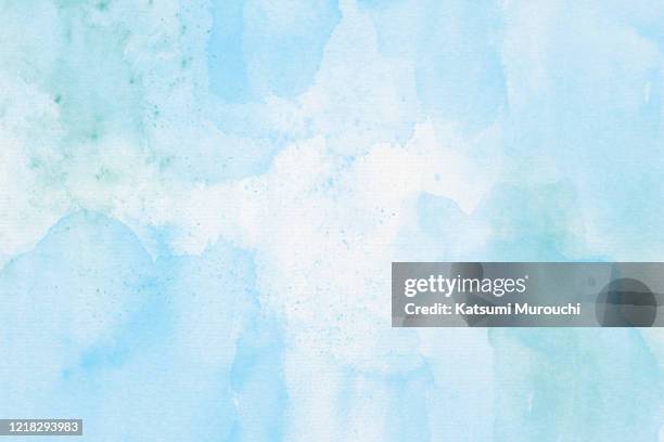 abstract blue watercolor background - waterverfachtergrond stockfoto's en -beelden