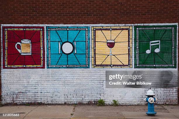 wall mural, lee street east, charleston, west virginia, usa - charleston west virginia 個照片及圖片檔