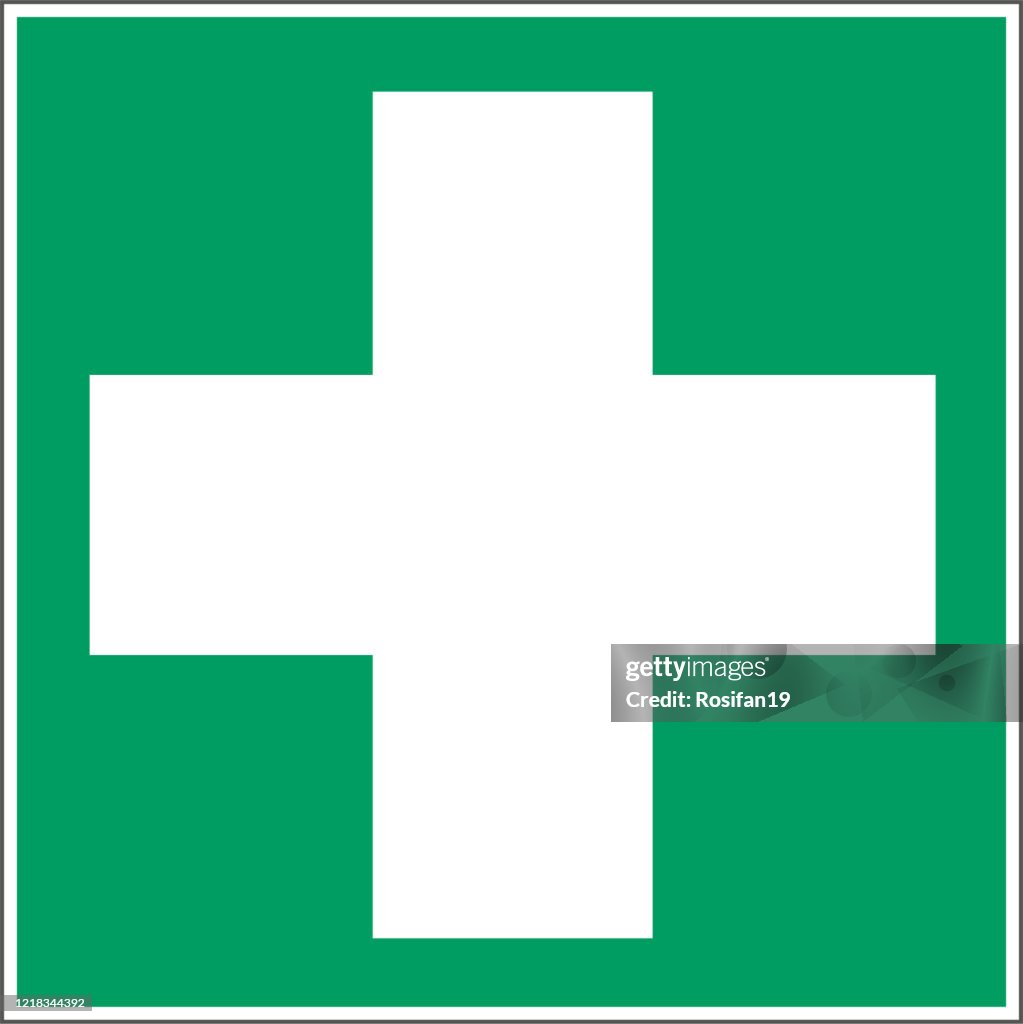 First Ai Cross First Aid Green Cross Vector High-Res Vector Graphic - Getty Images