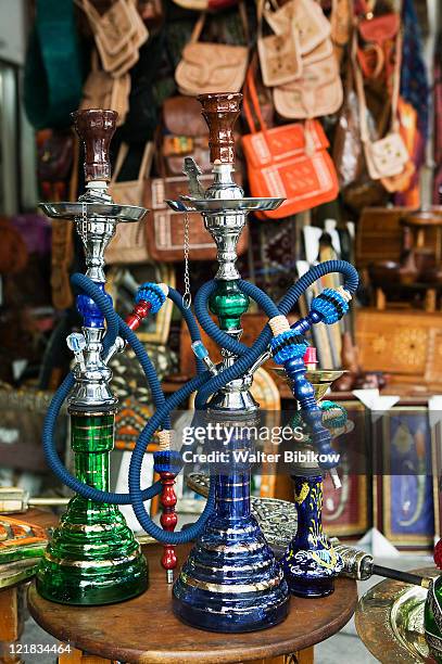 sheesha water pipes, quartier habous, casablanca - hookah stock pictures, royalty-free photos & images